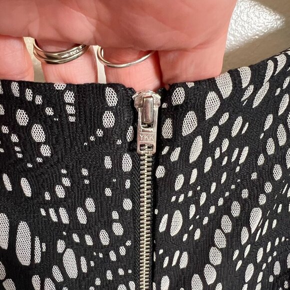 Reiss Janella Ruched Dress Size 4 Black Bonded Lace Career Event Wedding Guest - Picture 7 of 10